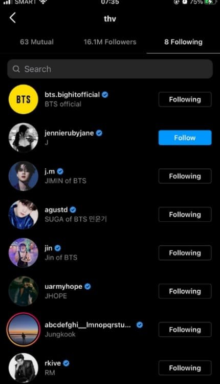 تابع تايهيونغ bts حساب جيني Blackpink على الانستا | آراء K-netizens