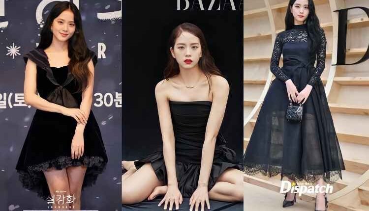 صور جيسو من BLACKPINK القاتلة مع فساتين باللون الأسود