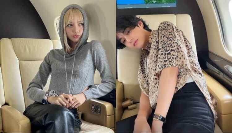 عضو bts تايهيونغ و ليسا بلاكبينك يكشفون صور الطائرة الخاصة التي أخذوها إلى باريس